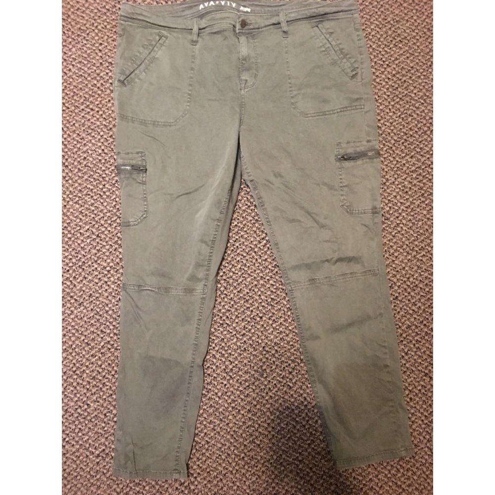 Ava & Viv olive green jeggings